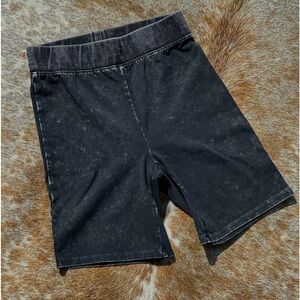 Mineral Washed Biker Shorts